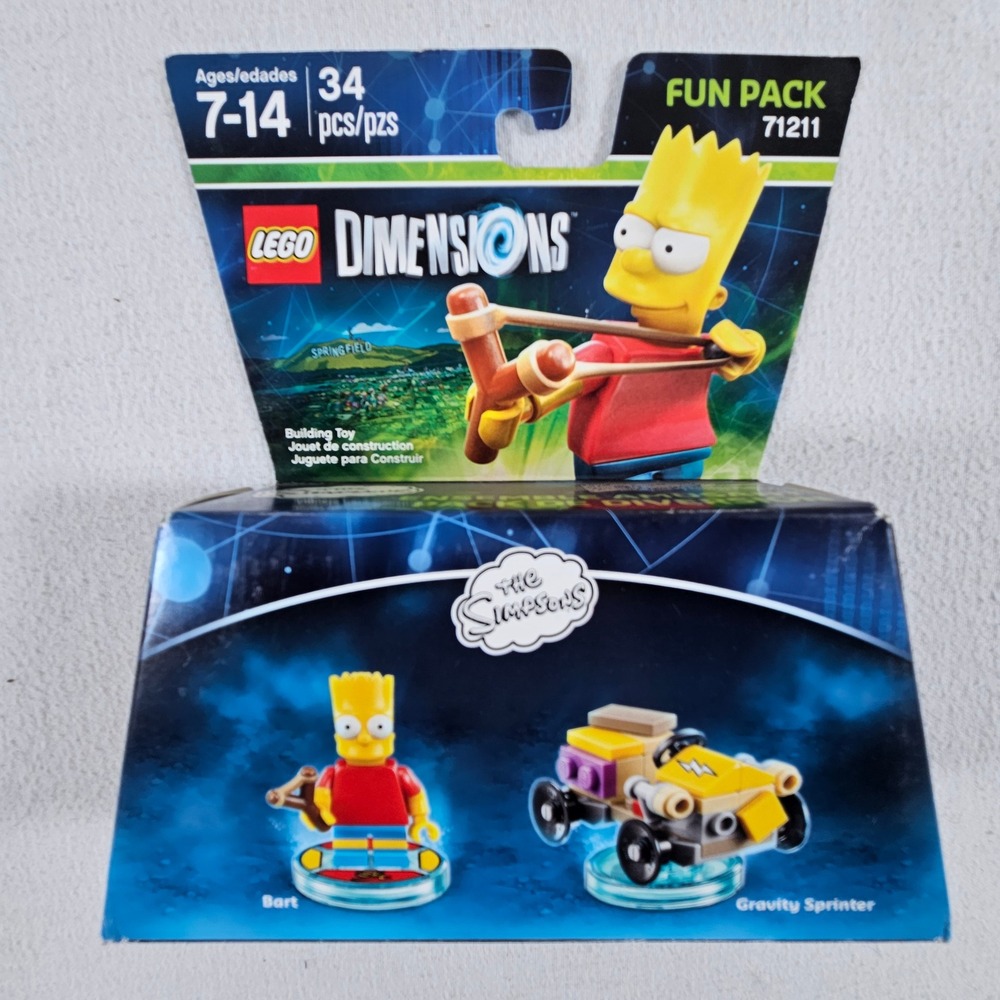 LEGO Dimensions Fun Pack The Simpsons Bart 71211 New Sealed 34pc Yellow‎